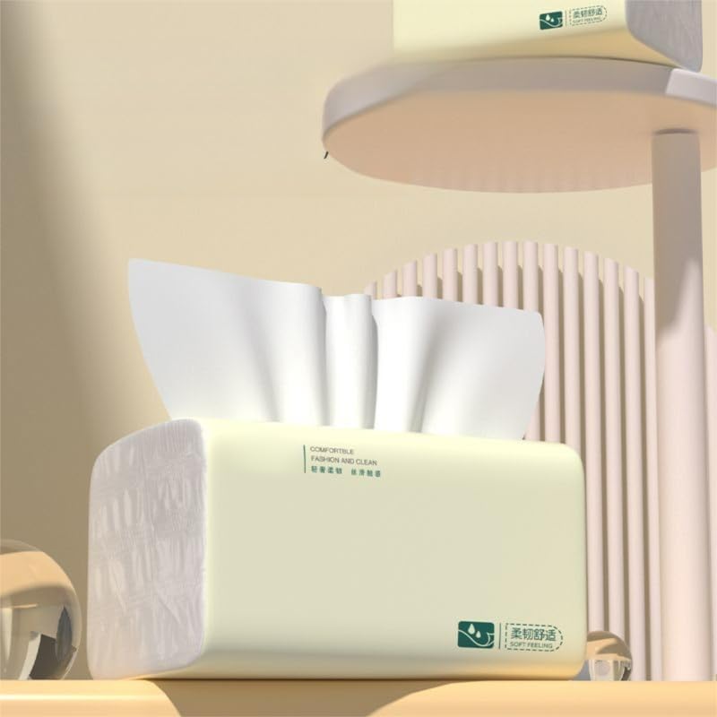12 Pack Total 6240 Sheets Soft Facial White Tissue 5-Ply Toilet Paper Wood Pulp Fiber Disposable Napkin Travel Paper Towels Extraction