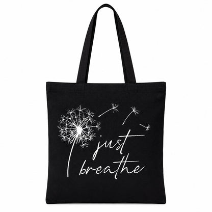 Floral Print Canvas Hand Carry Tote Bag