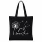 Floral Print Canvas Hand Carry Tote Bag