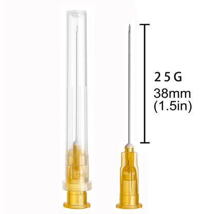 100pcs 23Ga 1.5inch Luer Lock Refilling Inks, Individually Wrapped