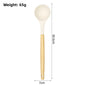 Wooden Handle Silicone Spatula and Spoon Set, Home Kitchen Tools