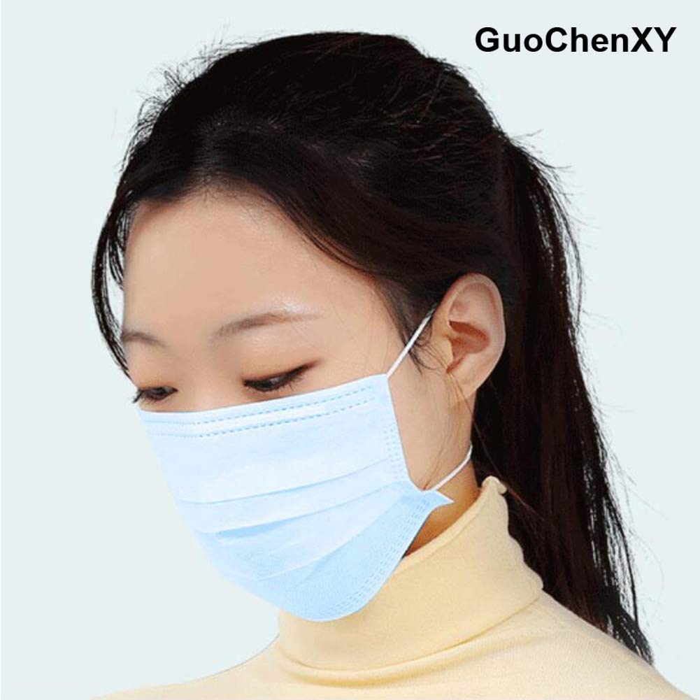50Pcs Disposable Filter Mask 3 Ply Earloop Face Masks