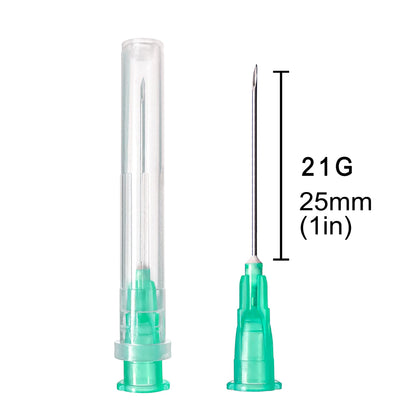 100pcs 23Ga 1.5inch Luer Lock Refilling Inks, Individually Wrapped