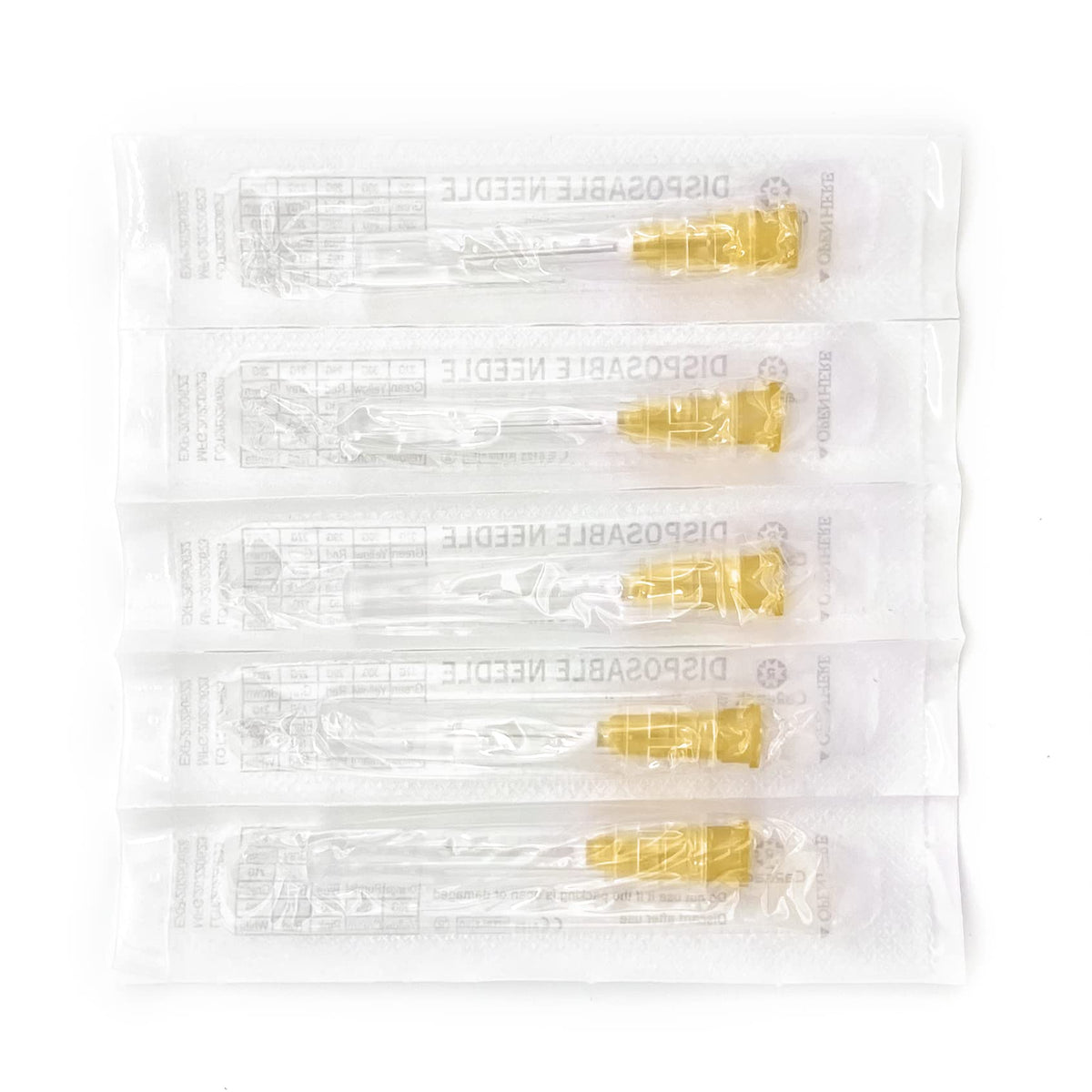 100pcs 23Ga 1.5inch Luer Lock Refilling Inks, Individually Wrapped