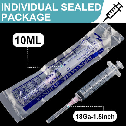 50 Pack 23 Ga 1 inch Luer Lock for Scientific Labs-3ML
