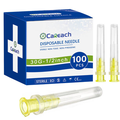 100pcs 23Ga 1.5inch Luer Lock Refilling Inks, Individually Wrapped