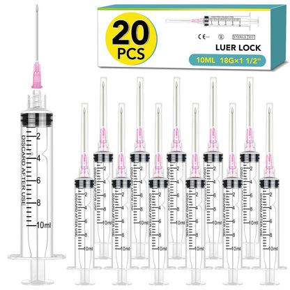 50 Pack 23 Ga 1 inch Luer Lock for Scientific Labs-3ML