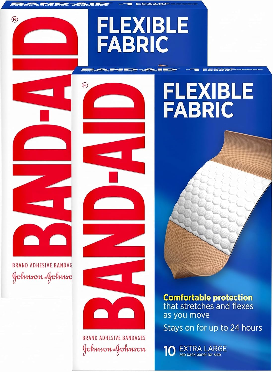 BAND-AID Brand Flexible Fabric Adhesive Bandages, Assorted Sizes, 30 Count