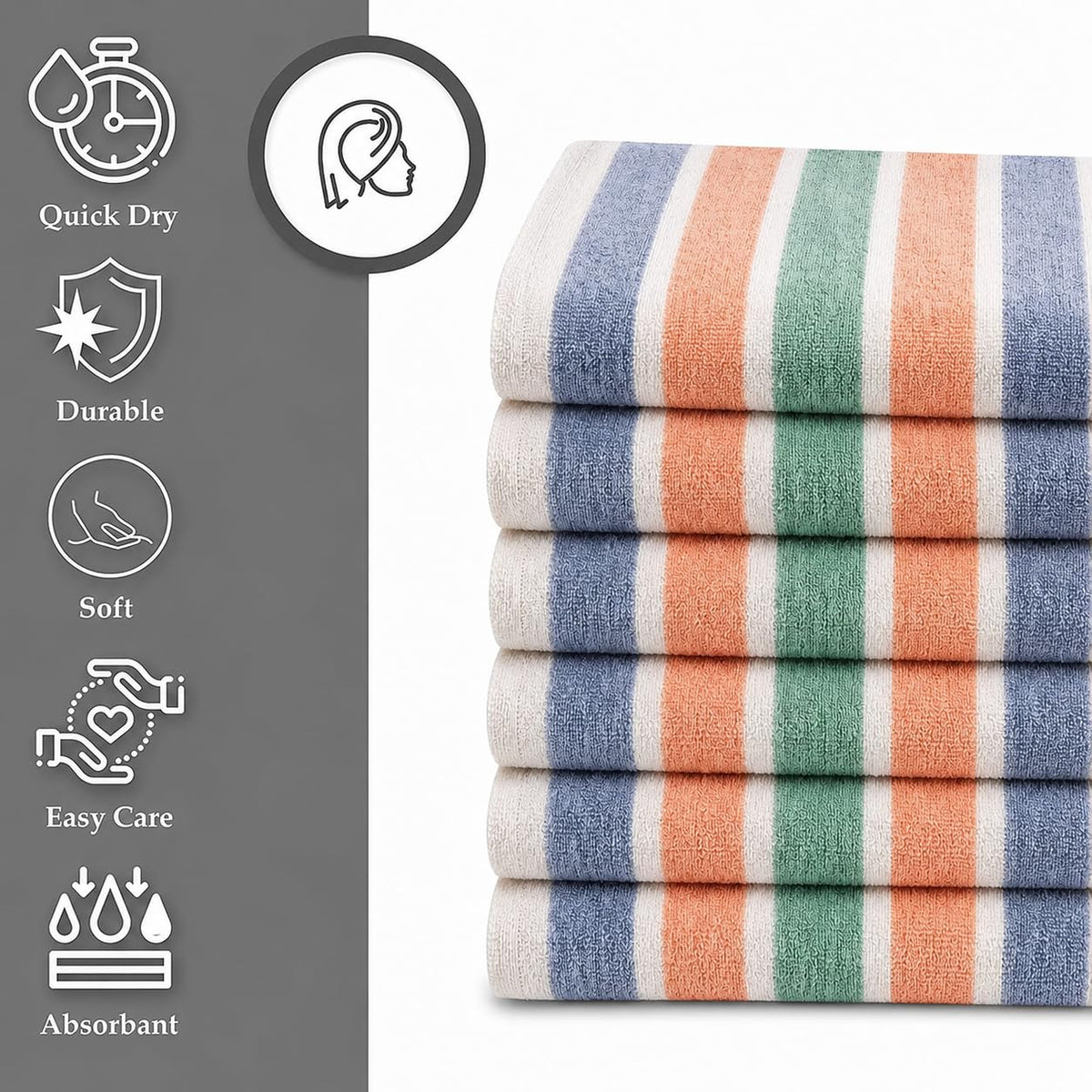 GOLD TEXTILES Bulk Bath Towels White 12 Pack (22x44 Inches) Economy Light Weight Easycare