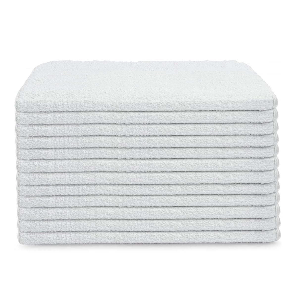 GOLD TEXTILES Bulk Bath Towels White 12 Pack (22x44 Inches) Economy Light Weight Easycare