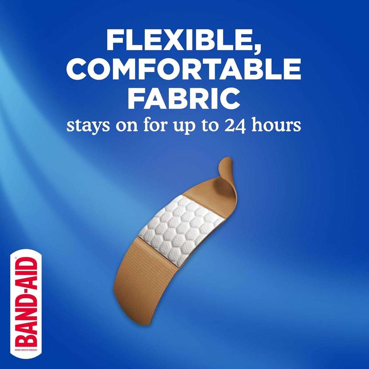 BAND-AID Brand Flexible Fabric Adhesive Bandages, Assorted Sizes, 30 Count