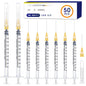 50 Pack 23 Ga 1 inch Luer Lock for Scientific Labs-3ML