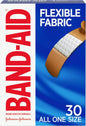BAND-AID Brand Flexible Fabric Adhesive Bandages, Assorted Sizes, 30 Count