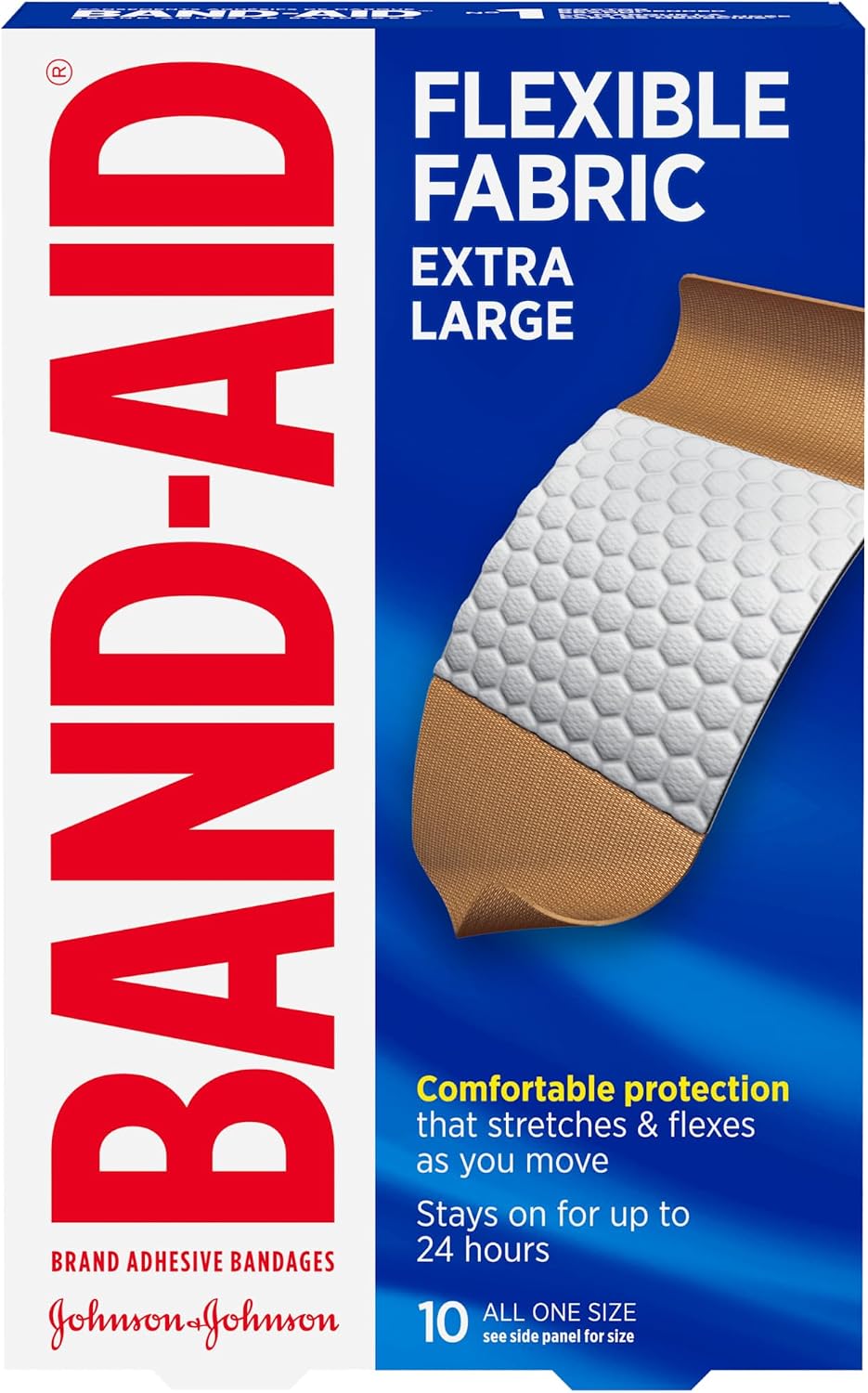 BAND-AID Brand Flexible Fabric Adhesive Bandages, Assorted Sizes, 30 Count