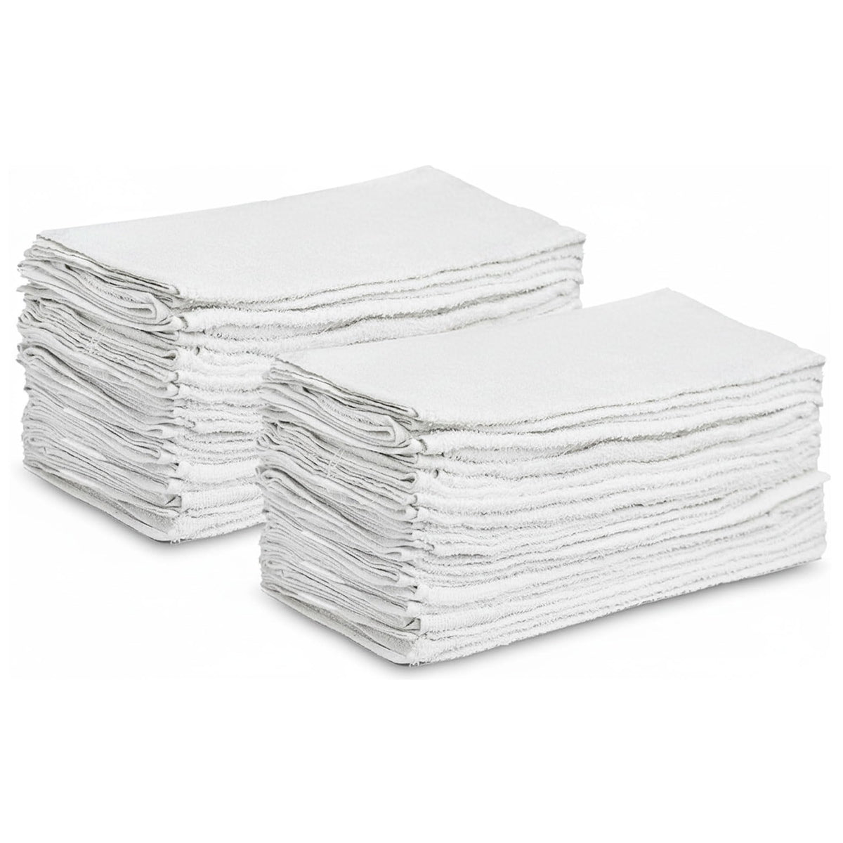 GOLD TEXTILES Bulk Bath Towels White 12 Pack (22x44 Inches) Economy Light Weight Easycare