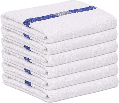 GOLD TEXTILES Bulk Bath Towels White 12 Pack (22x44 Inches) Economy Light Weight Easycare
