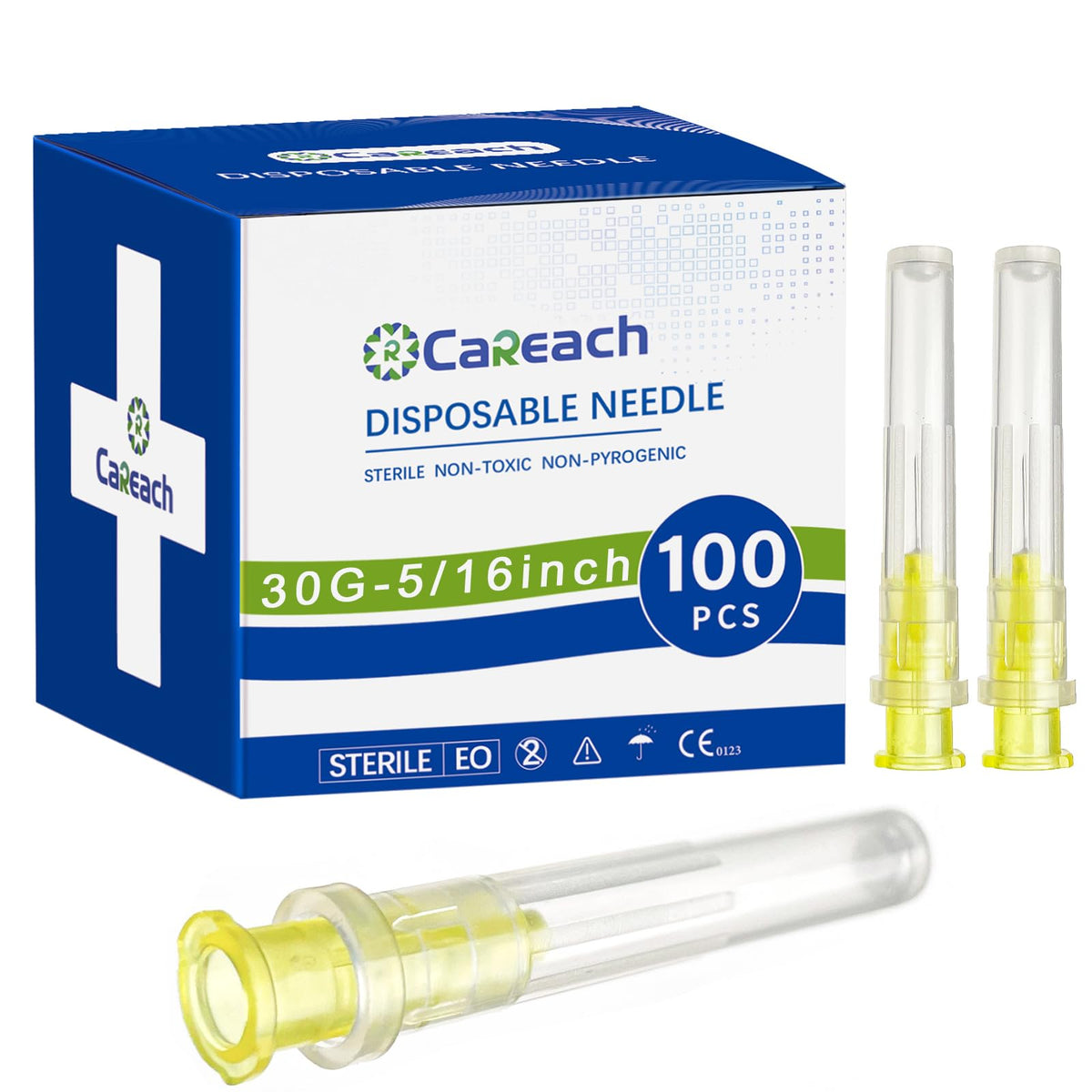 100pcs 23Ga 1.5inch Luer Lock Refilling Inks, Individually Wrapped