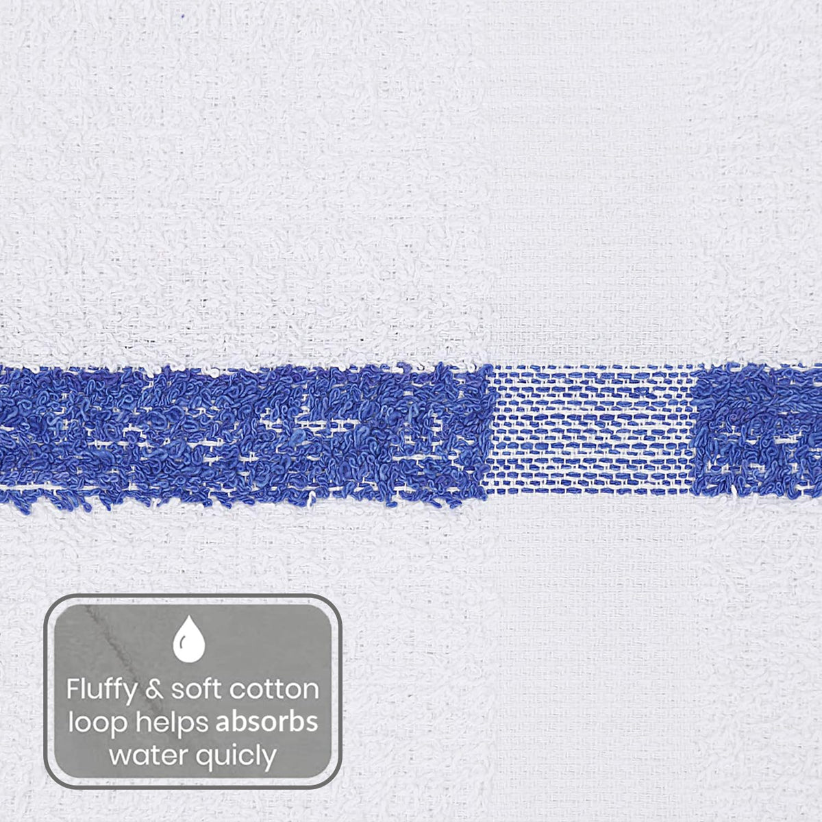 GOLD TEXTILES Bulk Bath Towels White 12 Pack (22x44 Inches) Economy Light Weight Easycare