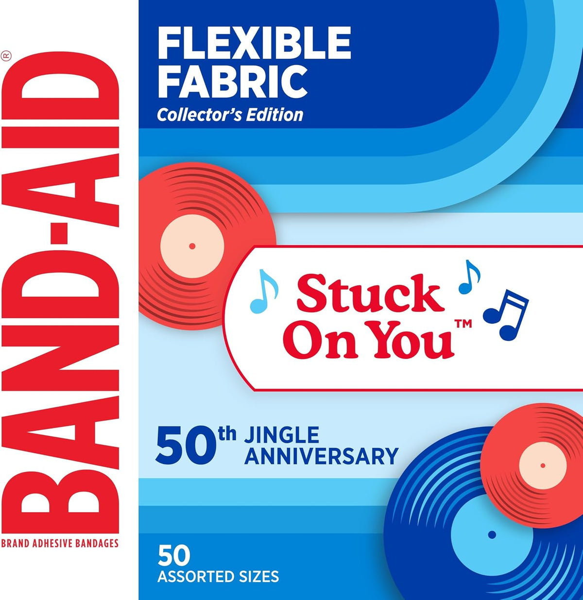 BAND-AID Brand Flexible Fabric Adhesive Bandages, Assorted Sizes, 30 Count