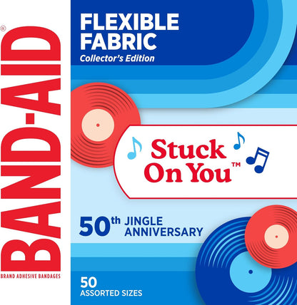BAND-AID Brand Flexible Fabric Adhesive Bandages, Assorted Sizes, 30 Count