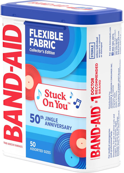 BAND-AID Brand Flexible Fabric Adhesive Bandages, Assorted Sizes, 30 Count