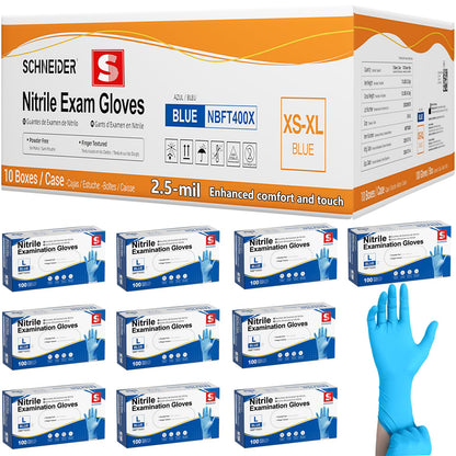 Schneider Medical Exam Glove, Gloves Disposable Latex Free, Powder Free