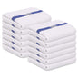GOLD TEXTILES Bulk Bath Towels White 12 Pack (22x44 Inches) Economy Light Weight Easycare