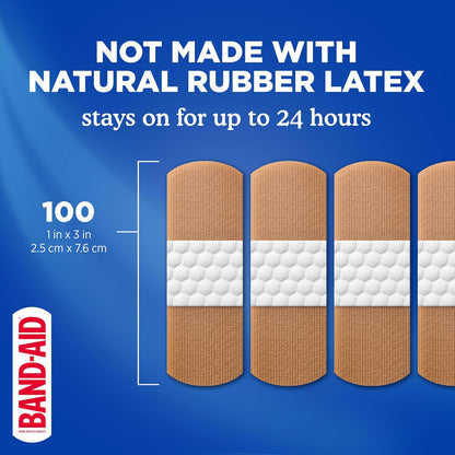 BAND-AID Brand Flexible Fabric Adhesive Bandages, Assorted Sizes, 30 Count