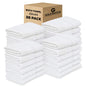 GOLD TEXTILES Bulk Bath Towels White 12 Pack (22x44 Inches) Economy Light Weight Easycare