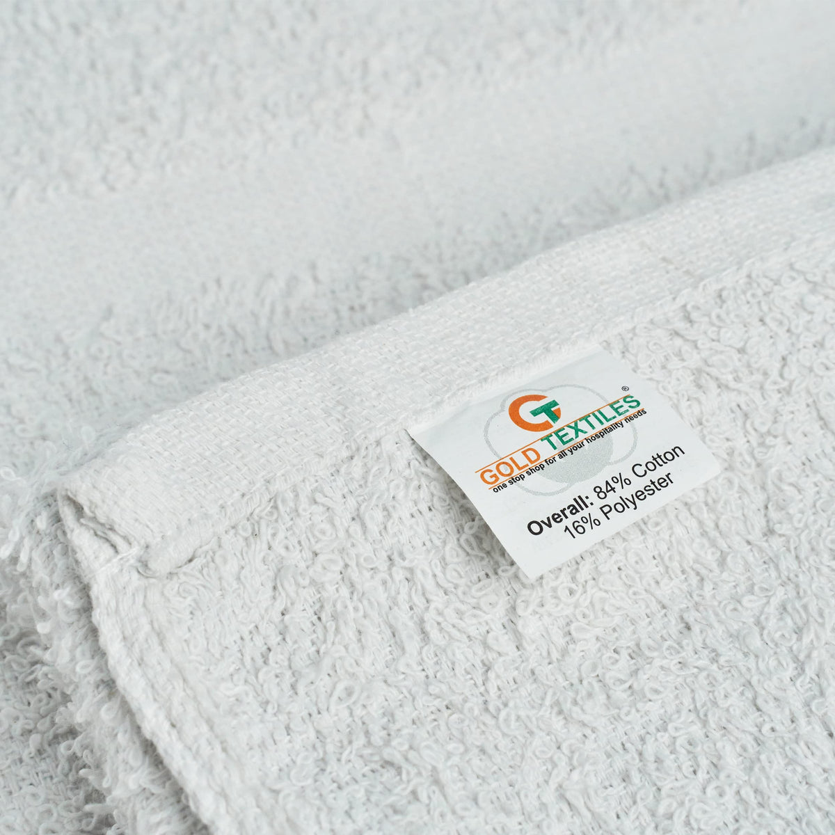 GOLD TEXTILES Bulk Bath Towels White 12 Pack (22x44 Inches) Economy Light Weight Easycare