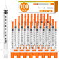 50 Pack 23 Ga 1 inch Luer Lock for Scientific Labs-3ML