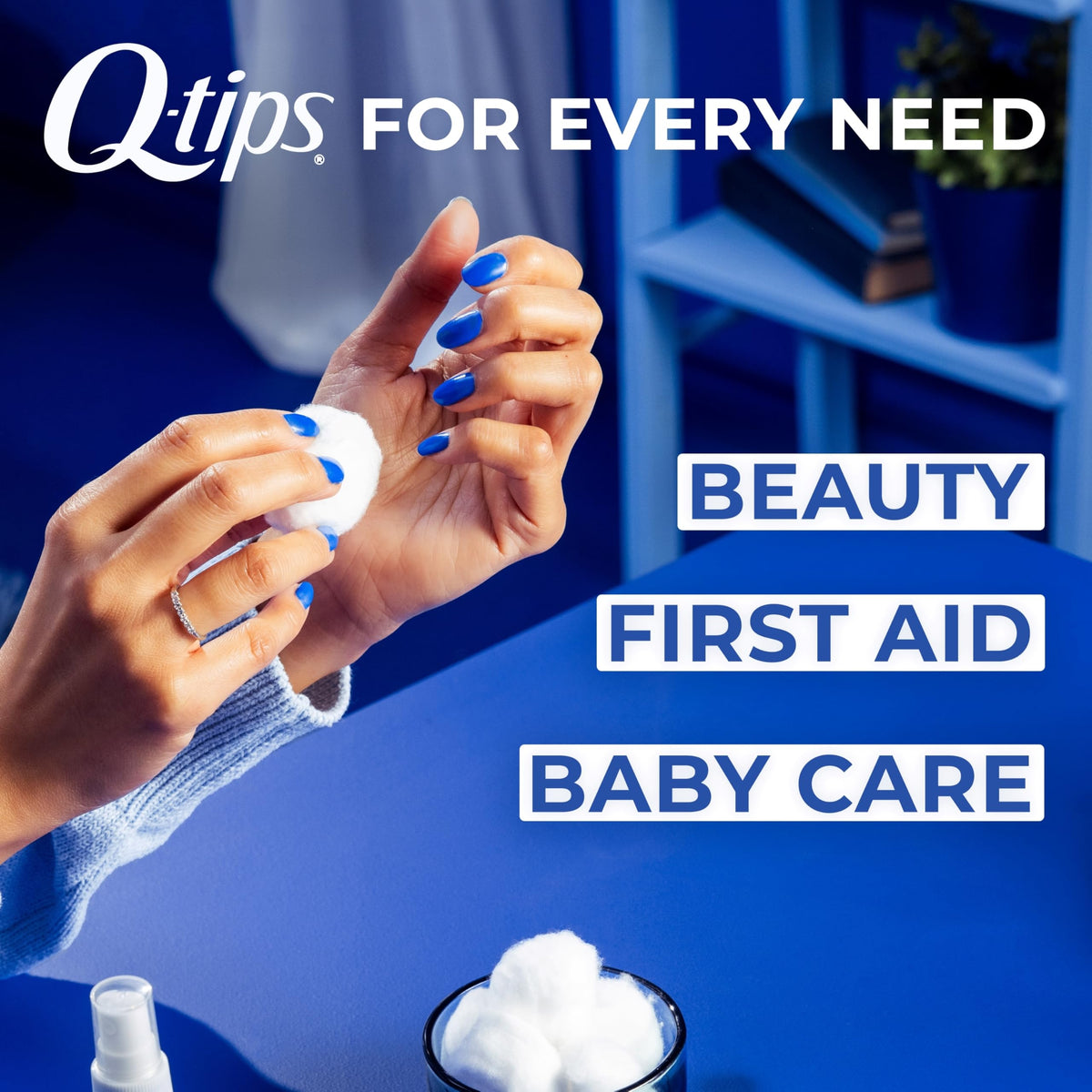 Q-Tips Super Jumbo Cotton Balls for Beauty, First Aid and Baby Care, 100% Thick Cotton, 100 Count