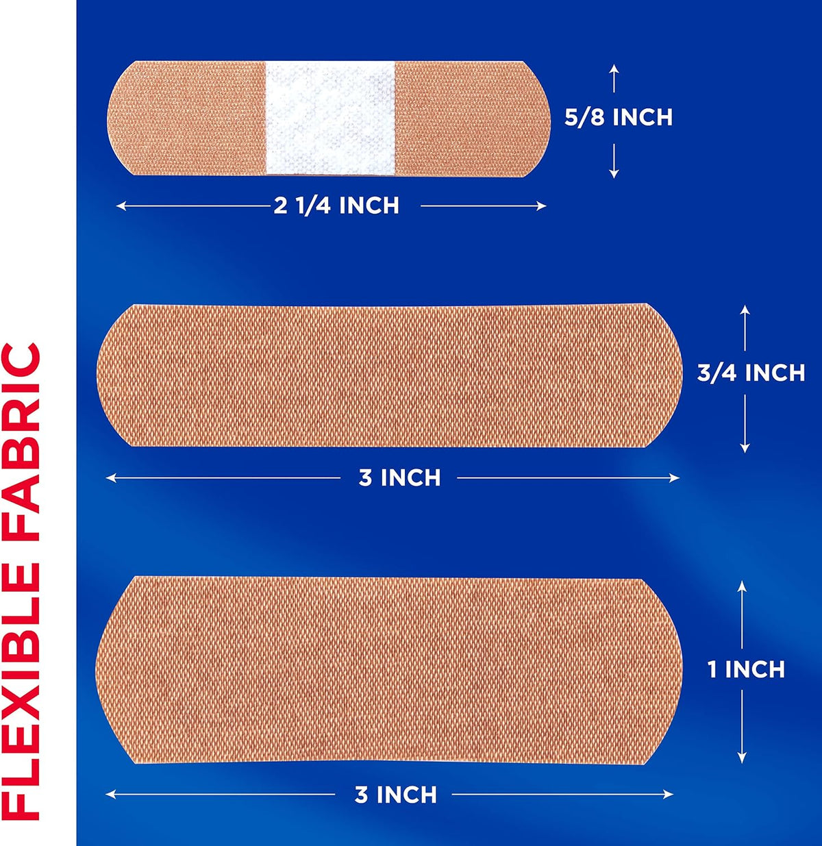 BAND-AID Brand Flexible Fabric Adhesive Bandages, Assorted Sizes, 30 Count