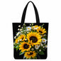 Floral Print Canvas Hand Carry Tote Bag